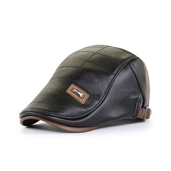 Skórzany beret retro | Styl vintage z nutą elegancji