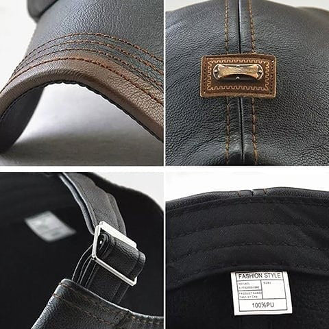 Skórzany beret retro | Styl vintage z nutą elegancji