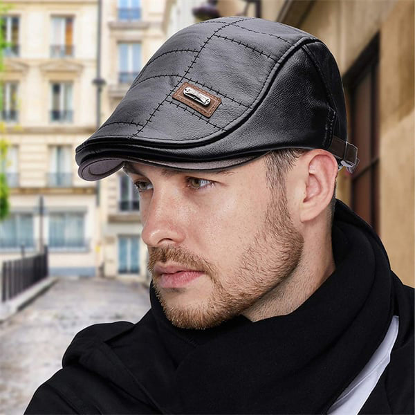 Skórzany beret retro | Styl vintage z nutą elegancji