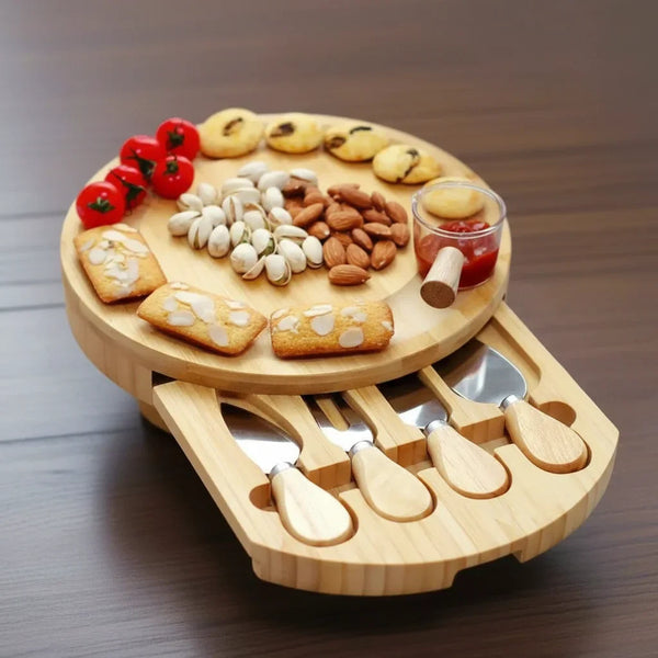 Deska Smaku | Bambusowy zestaw do serów z nożami