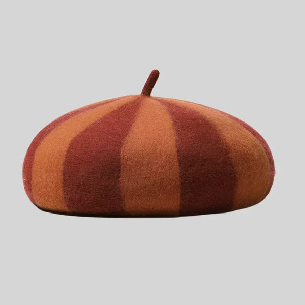 StripeBresson | Pasiasty wełniany beret