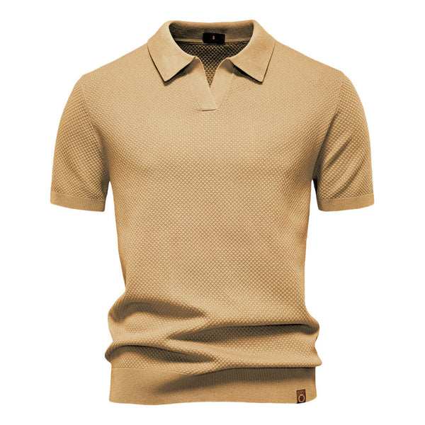 Elegance Polo | Poloshirt z otwartym kołnierzykiem i lekką strukturą