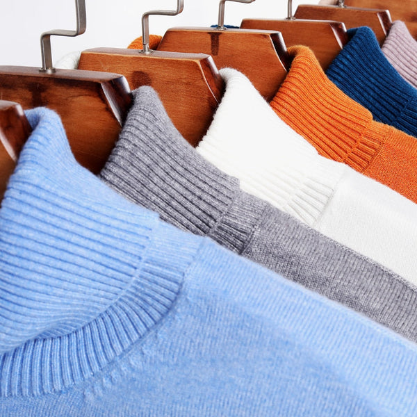 Męski sweter z golfem | Klasyczny sweter z wysokim kołnierzem