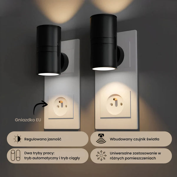 Inteligentna Lampa Wtykowa LED – Stwórz Przytulną Atmosferę Bez Montażu | 1+1 GRATIS