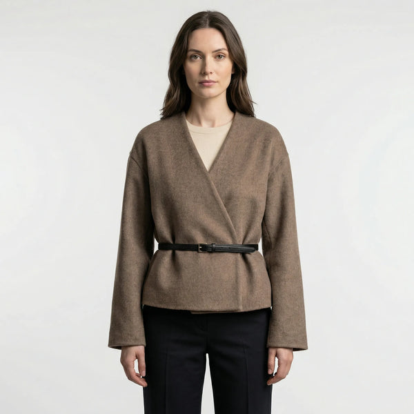 Kopertowa Kurtka Z Regulowanym Paskiem