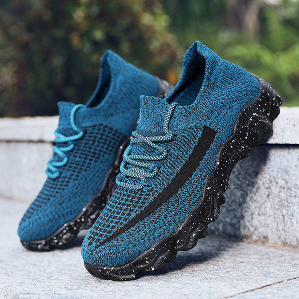 Oddychające Sneakersy Z Dzianinową Cholewką