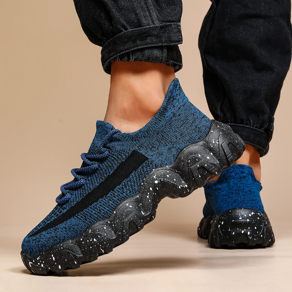 Oddychające Sneakersy Z Dzianinową Cholewką