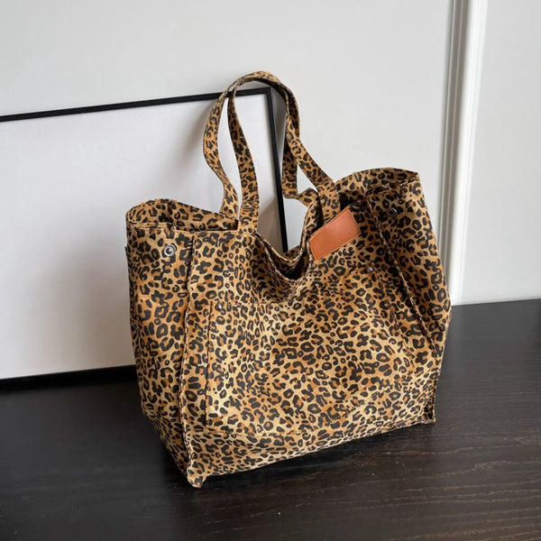Damska torba na zakupy | Nowoczesny design w leopardzim wzorze