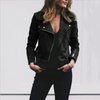 Taliowana Kurtka Biker Z Asymetrycznym Suwakiem