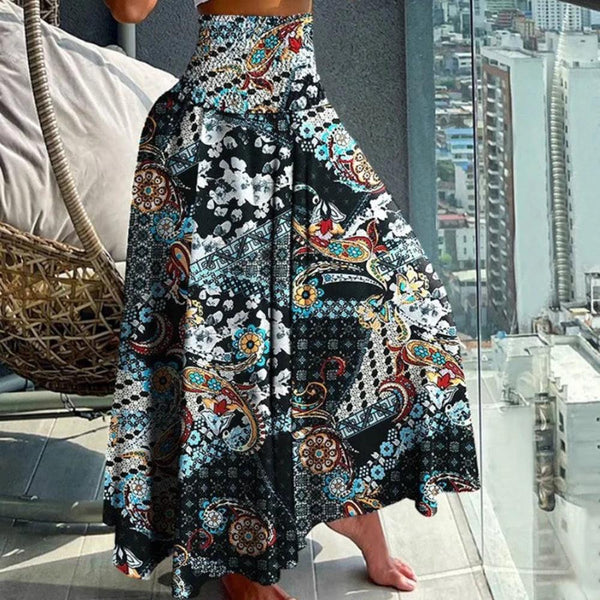 Spódnica Boho w kształcie litery A z wysokim stanem | Na elegancki letni look