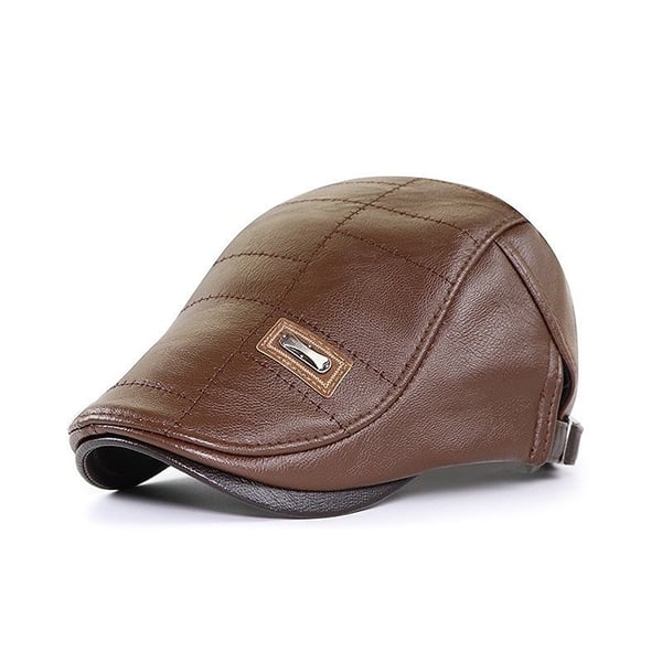 Skórzany beret retro | Styl vintage z nutą elegancji