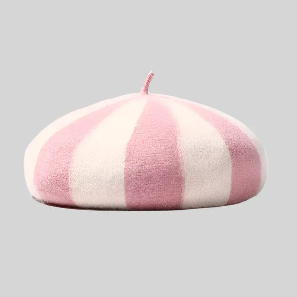 StripeBresson | Pasiasty wełniany beret