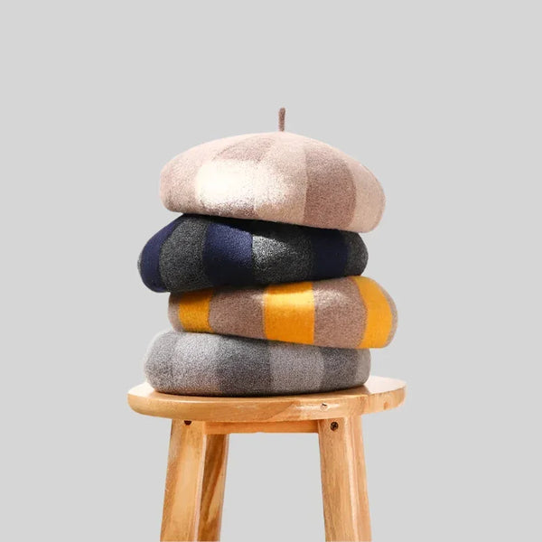 StripeBresson | Pasiasty wełniany beret