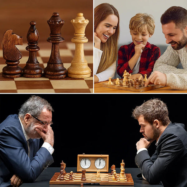 DrewnianaStrategia | Składana szachownica z litego drewna