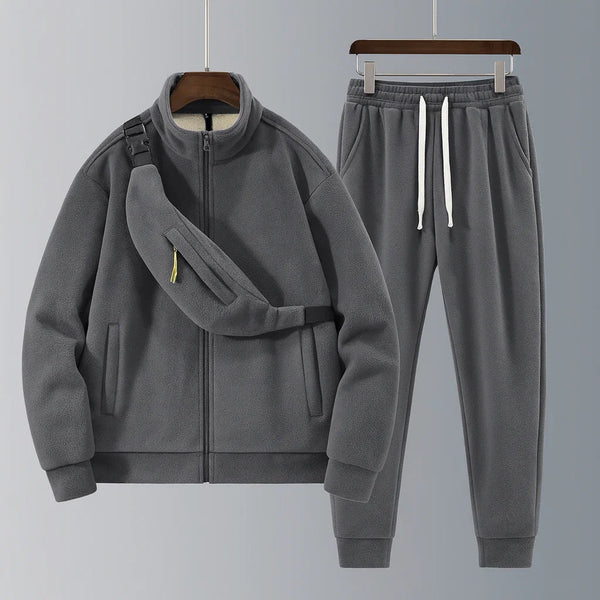 PolarMotion | Męski dres polarowy z rozpinaną bluzą