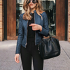 Dopasowana Kurtka Biker Z Zamkiem