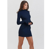 Dopasowana Sukienka Z Golfem I Długim Rękawem