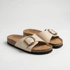 Klapki Damskie Z Szerokim Paskiem I Klamrą