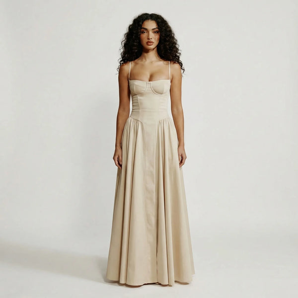 Letnia Sukienka Midi Na Ramiączkach