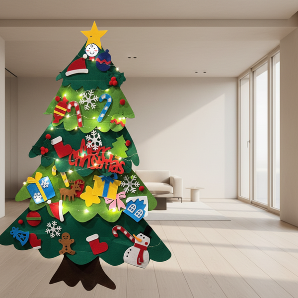 Wielokrotnego użytku filcowa choinka dla dzieci