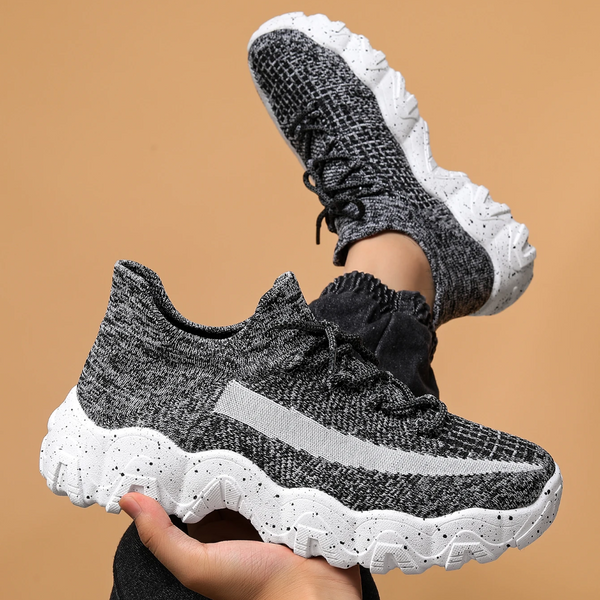 Oddychające Sneakersy Z Dzianinową Cholewką