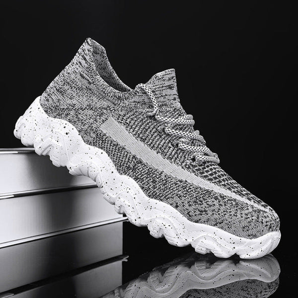 Oddychające Sneakersy Z Dzianinową Cholewką