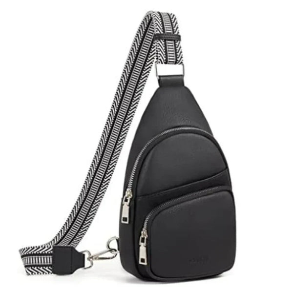 Regulowana skórzana torebka damska typu crossbody