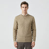 Sweter Z Fakturowanym Splotem I Golfem