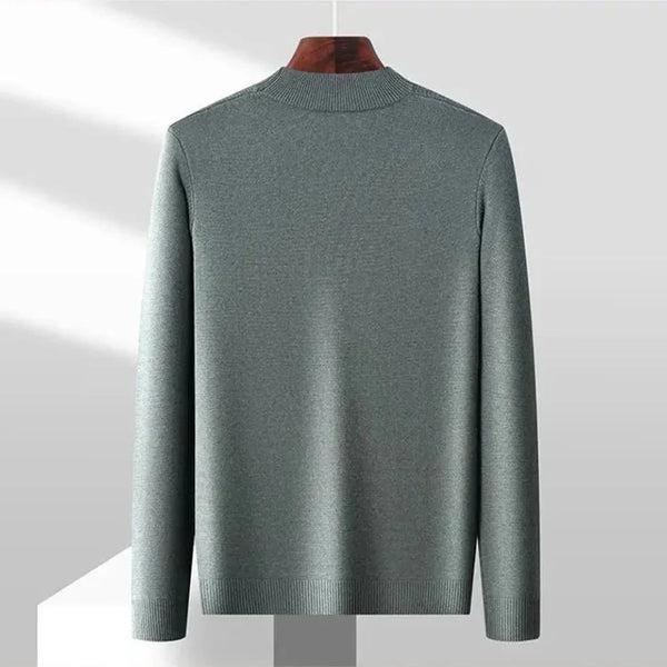 Sweter Z Fakturowanym Splotem I Golfem